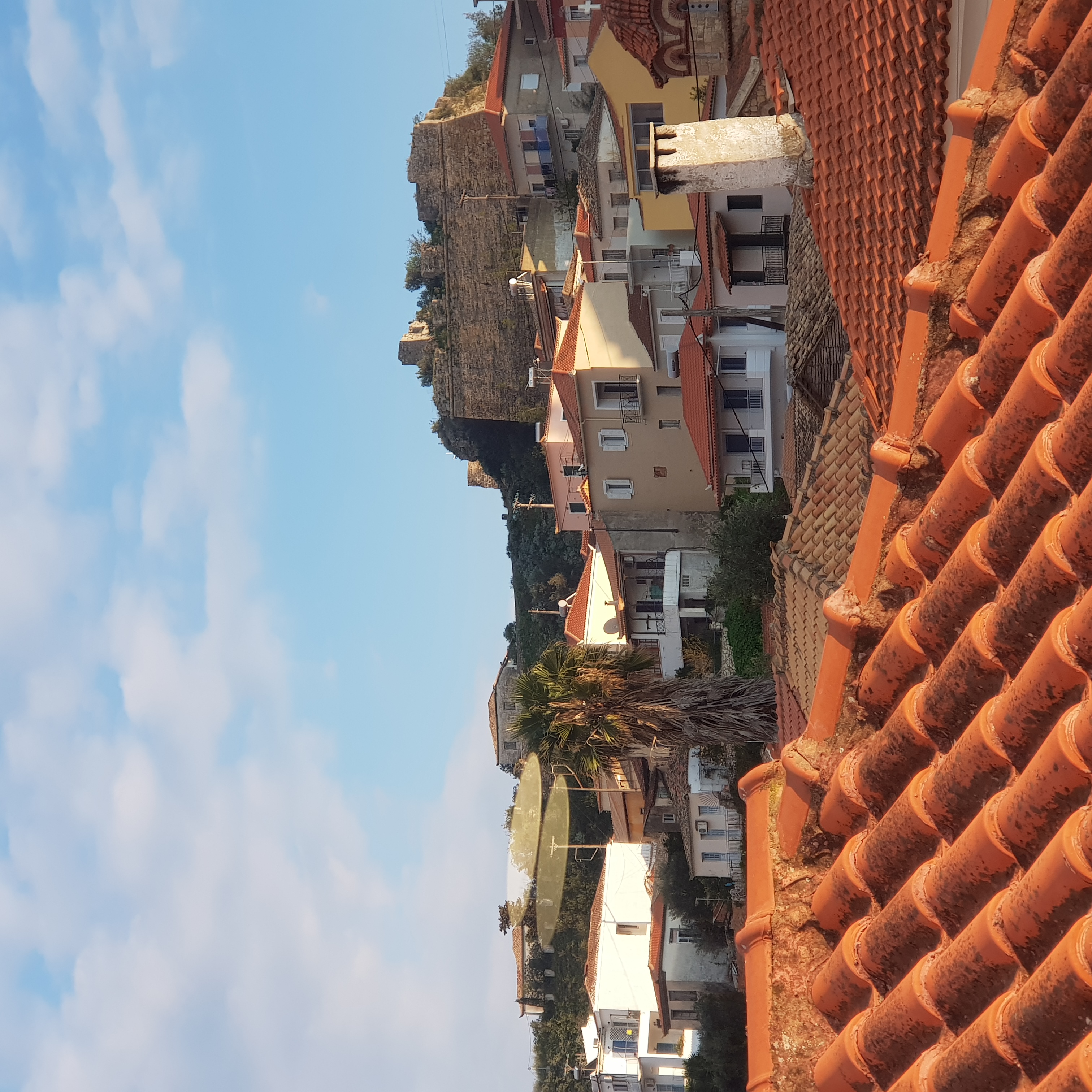Koroni rooftops and castle view